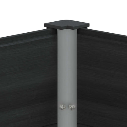 Arriate Elevado Negro 100 X 30 X 72 Cm Wpc Y Aluminio_5