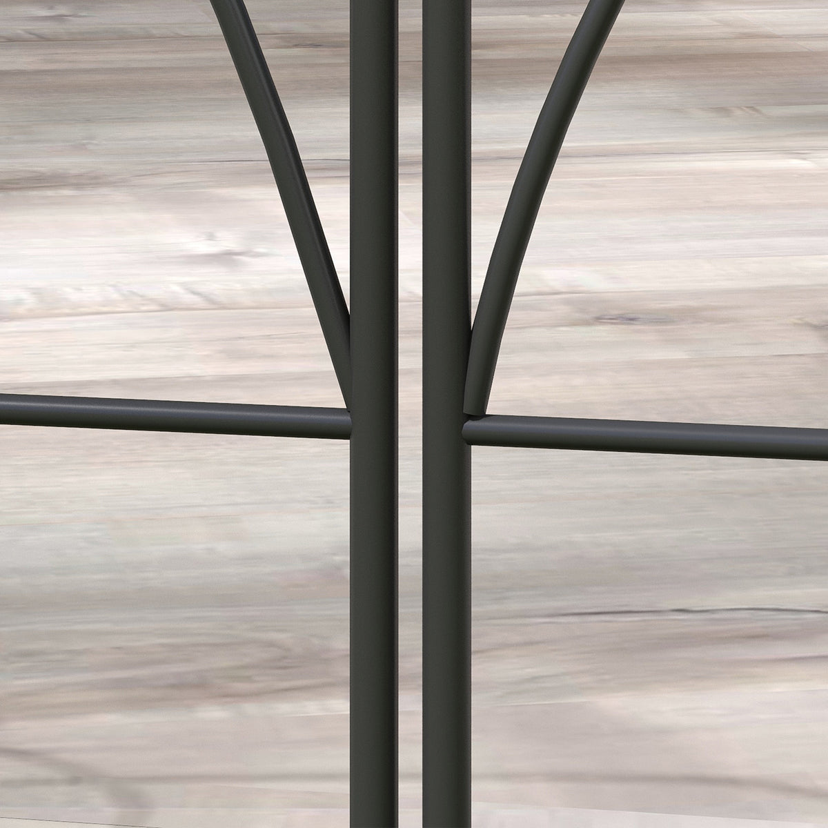 Vallas De Jardín Outsunny Metal Negro 205x45.5 Cm_4