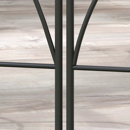 Vallas De Jardín Outsunny Metal Negro 205x45.5 Cm_4