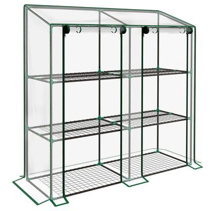Invernadero De Jardín Outsunny Acero, Pe Transparente 143x46x151 Cm_0