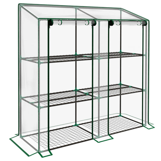 Invernadero De Jardín Outsunny Acero, Pe Transparente 143x46x151 Cm_0
