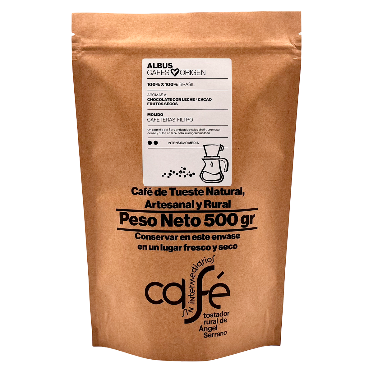 Cafe Sin Intermediarios Café Brasil Albus Molido Filtro 500 G_0