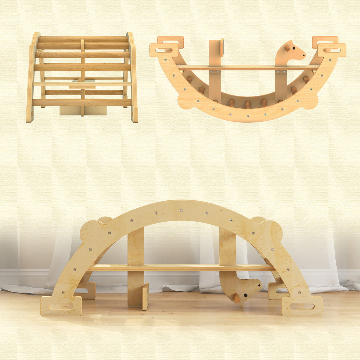 Arco De Escalada Aiyaplay Madera Madera Natural 110x52x45 Cm 331-100v00nd_2
