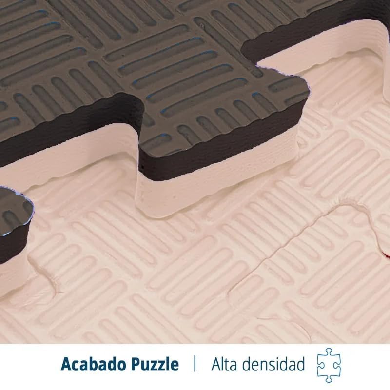 Tatami Puzzle EVA para suelo infantil 1x1m x40mm Marron - Beige Pack Ahorro 1 Unidades_3
