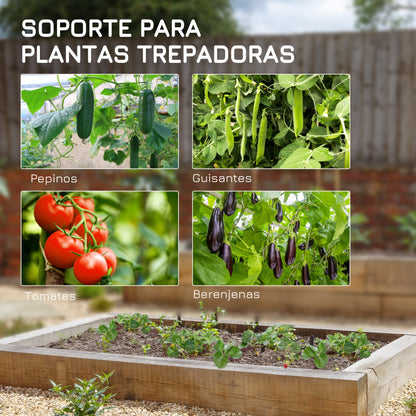 Enrejado De Jardín Outsunny Acero, Pe Verde 180x100x180 Cm_5