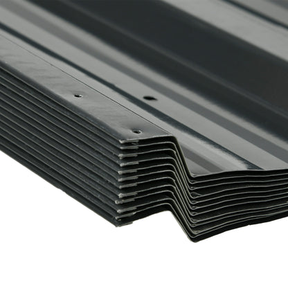 Paneles Acero Galvanizado Outsunny Acero Galvanizado Gris Oscuro 129x45 Cm_3