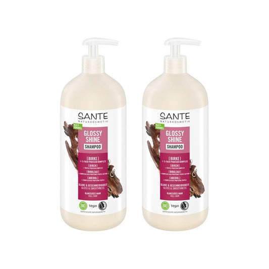 Pack 2x Champú brillo radiante abedul Sante 950 ml