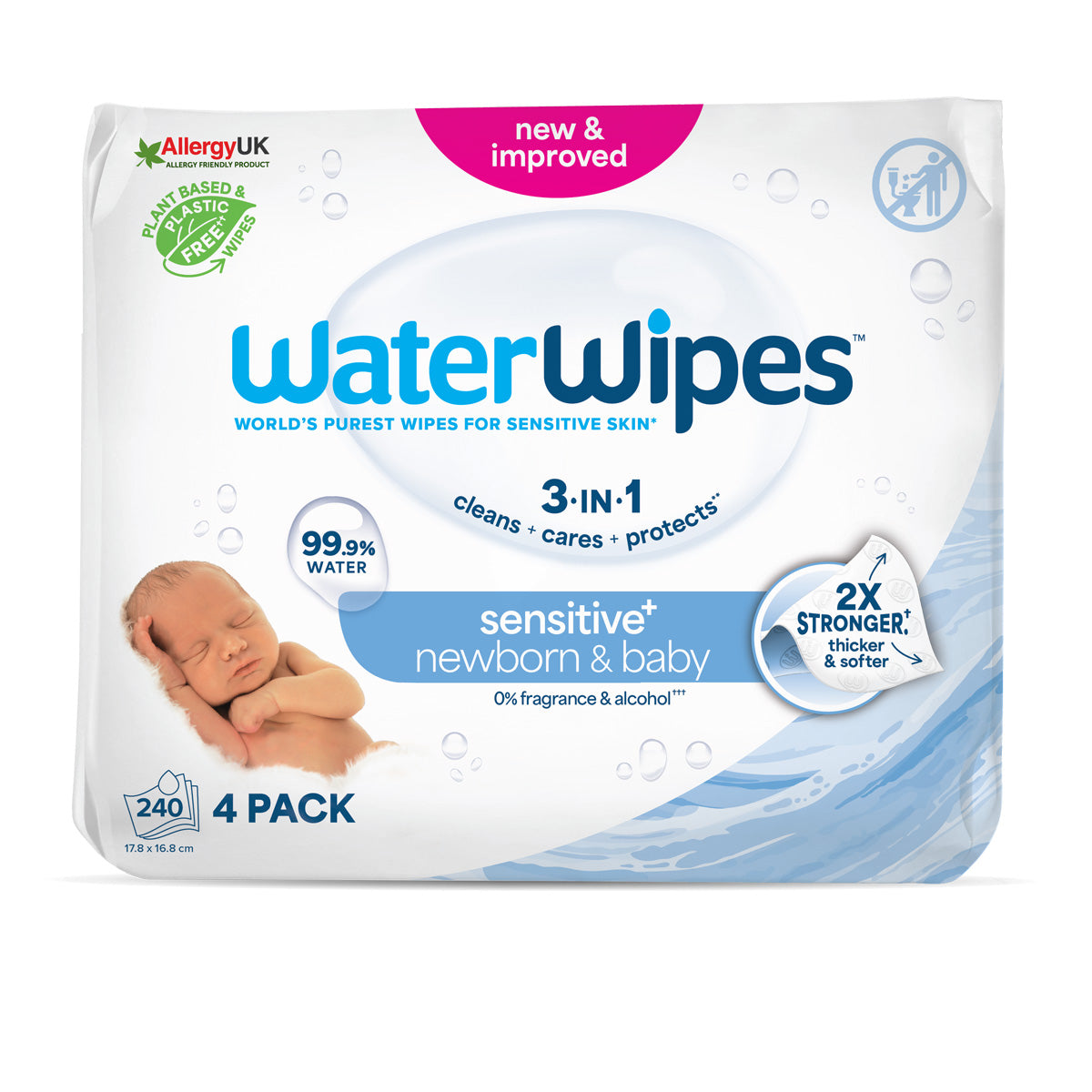 Toallitas de bebé WaterWipes BIO 240 Uds