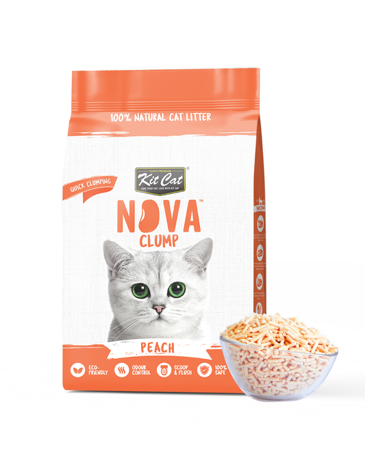 Kit Cat Arena Eco Nova Clump - Peach 7 L Arena para gatos - Frutal, Ligera y Fresca