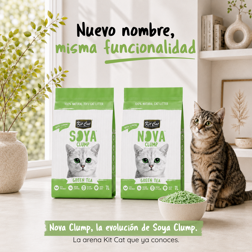 Kit Cat Arena Eco Nova Clump - Green Tea 7 L Arena para gatos - Fresco y Herbal