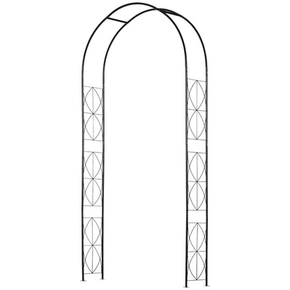Arco De Jardín Outsunny Metal Negro 114x30x30 Cm_4