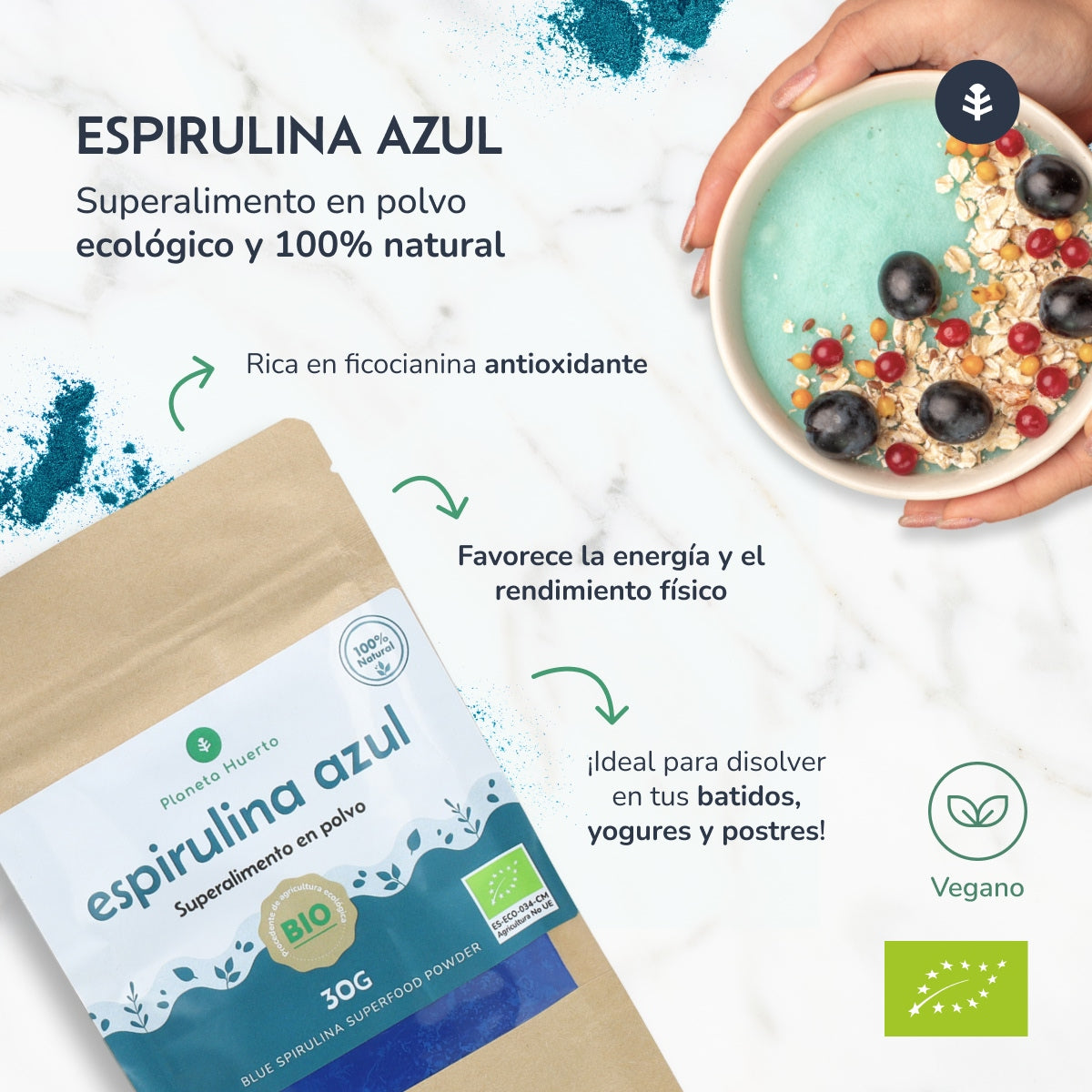 Espirulina azul Planeta Huerto 30 g