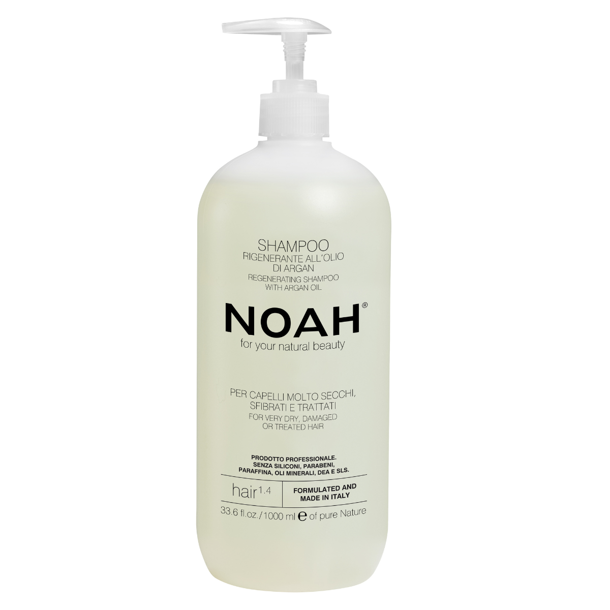 Champú regenerador con aceite de argán Noah 1L