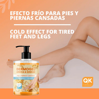 QKnatur - Gel Árnica &amp; Ginkgo Efecto Frío 500ml - Alivio Y Frescor Para Piernas Y Pies Cansados - Relajante E Hidratante_1