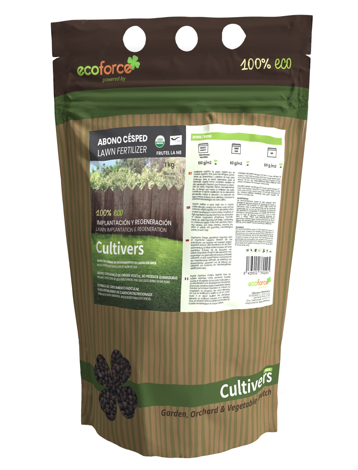 Abono Césped Ecológico Cultivers 2x5kg_0