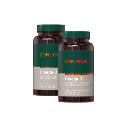 Pack 2x Omega-3, Bonusan, 90 perlas