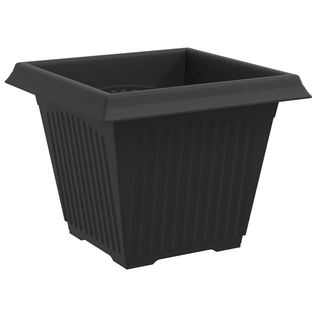 Macetas 6 Uds. Negro Plástico_5