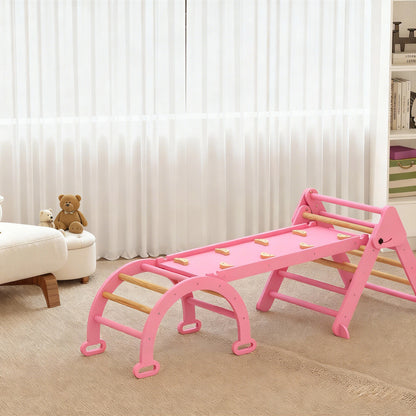 Triángulo De Escalada Aiyaplay Madera De Álamo, Madera De Pino Rosa 188x70x59 Cm 331-097v00pk_3