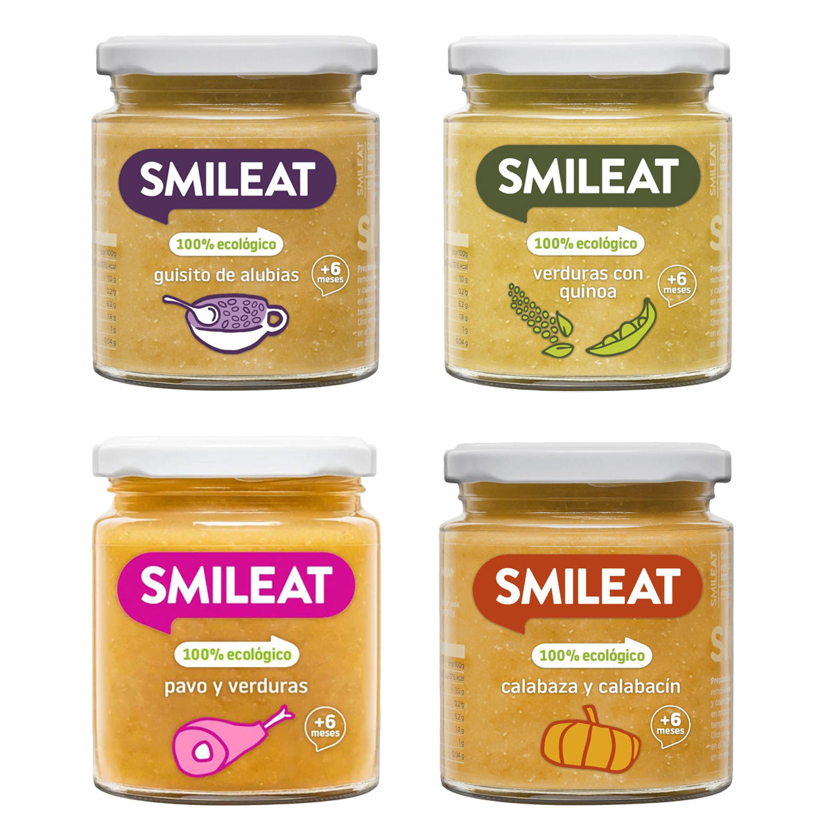 Pack Mix Tarritos BIO Smileat 4 uds de 230 g