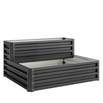 Jardinera Outsunny Acero Gris Oscuro 120x101x58 Cm_0