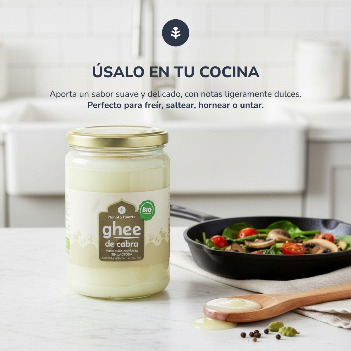 Ghee mantequilla clarificada de cabra ECO Planeta Huerto 500 g