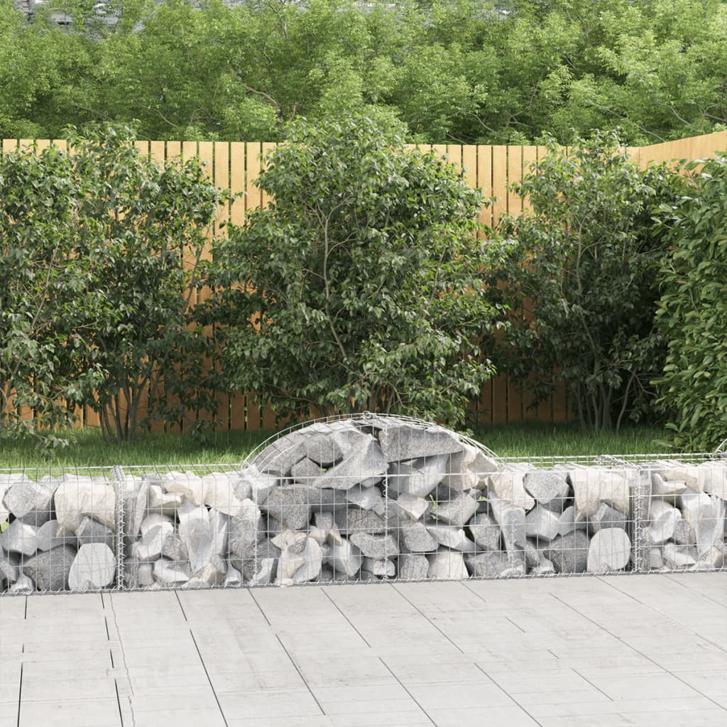 Cestas De Gaviones 50 Uds Forma De Arco Hierro 200x50x40/60 Cm_1