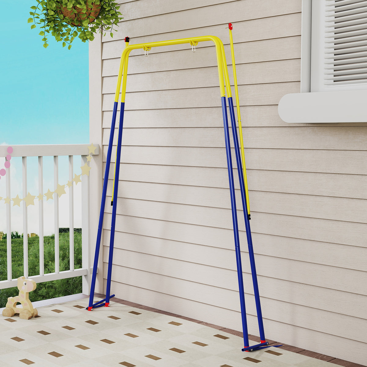 Estructura Columpio Infantil Aiyaplay Acero Azul 128x155x157 Cm_3