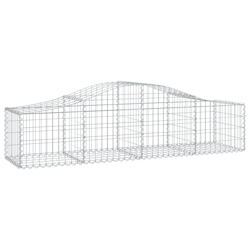 Cestas De Gaviones 6 Uds Forma De Arco Hierro 200x50x40/60 Cm_2