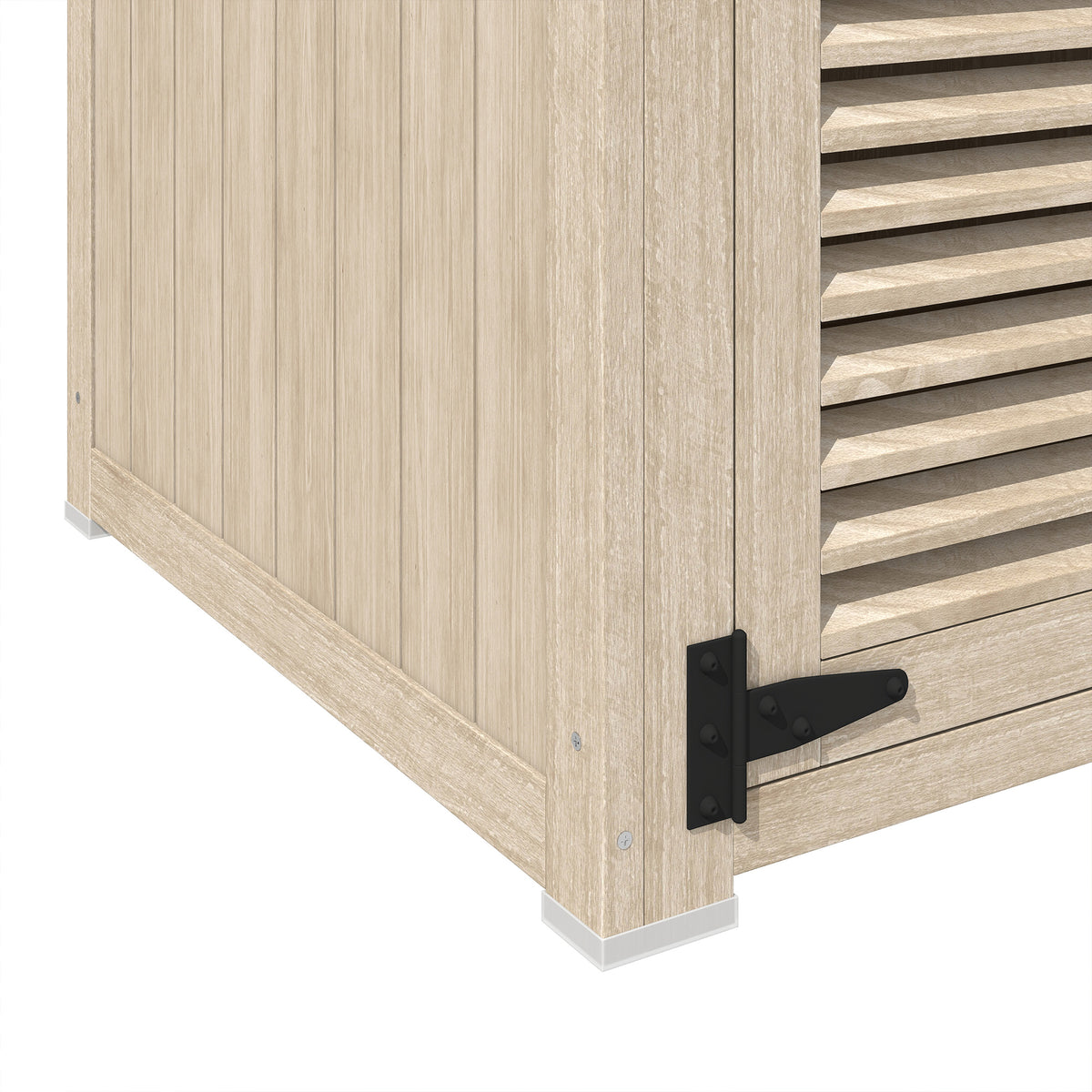Cobertizo De Madera Outsunny Madera De Abeto Madera Natural 127x65x168 Cm_5