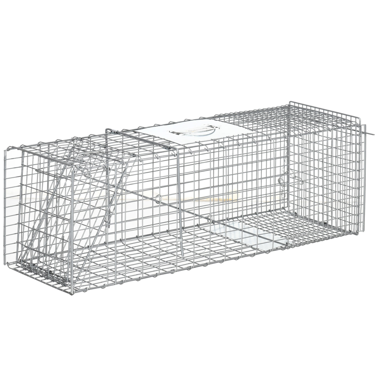 Trampa Para Animales Outsunny Acero Plata 93x31x34,5 Cm_0