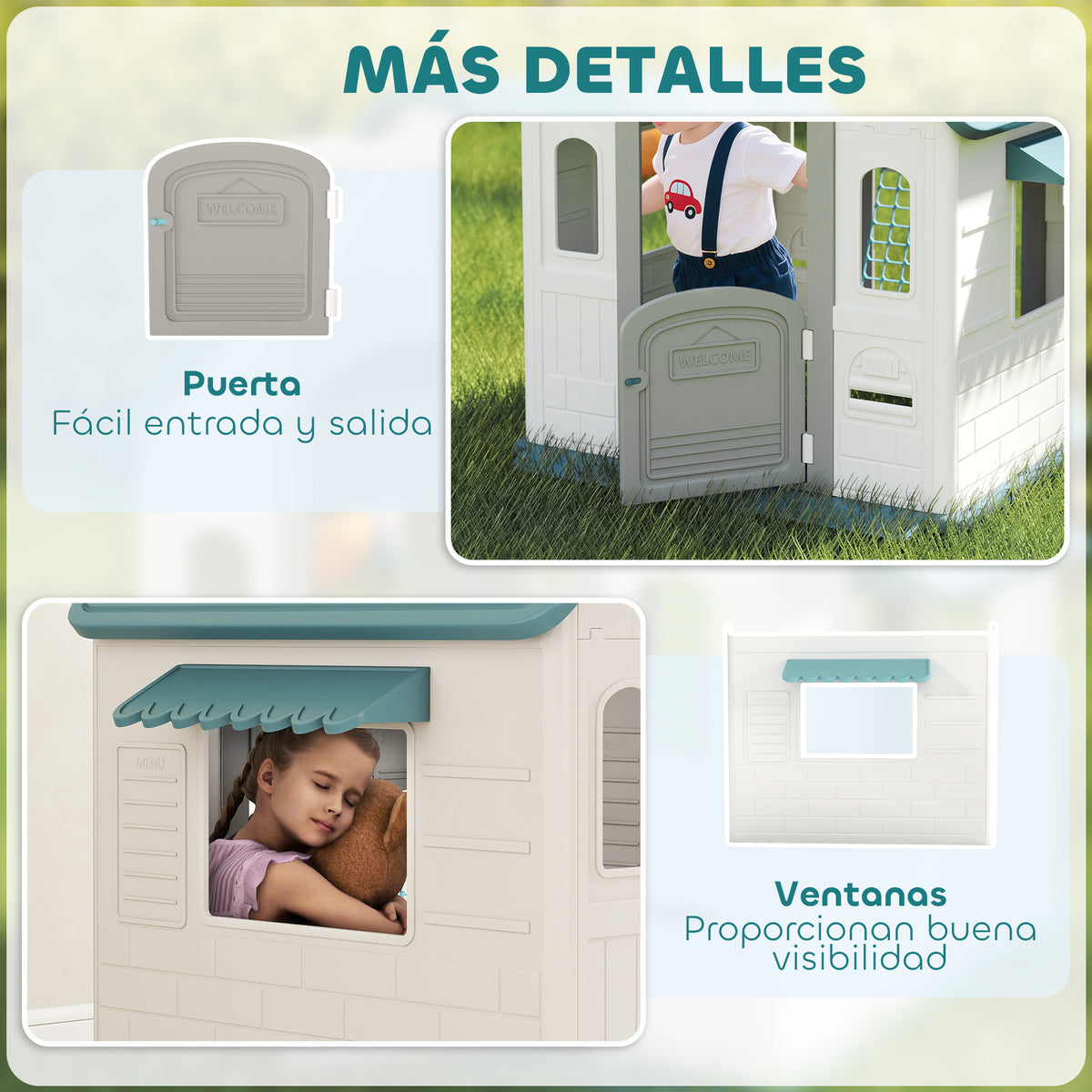 Casita Infantil Aiyaplay Pp Beige 132x118x124 Cm 345-031v00cw_5