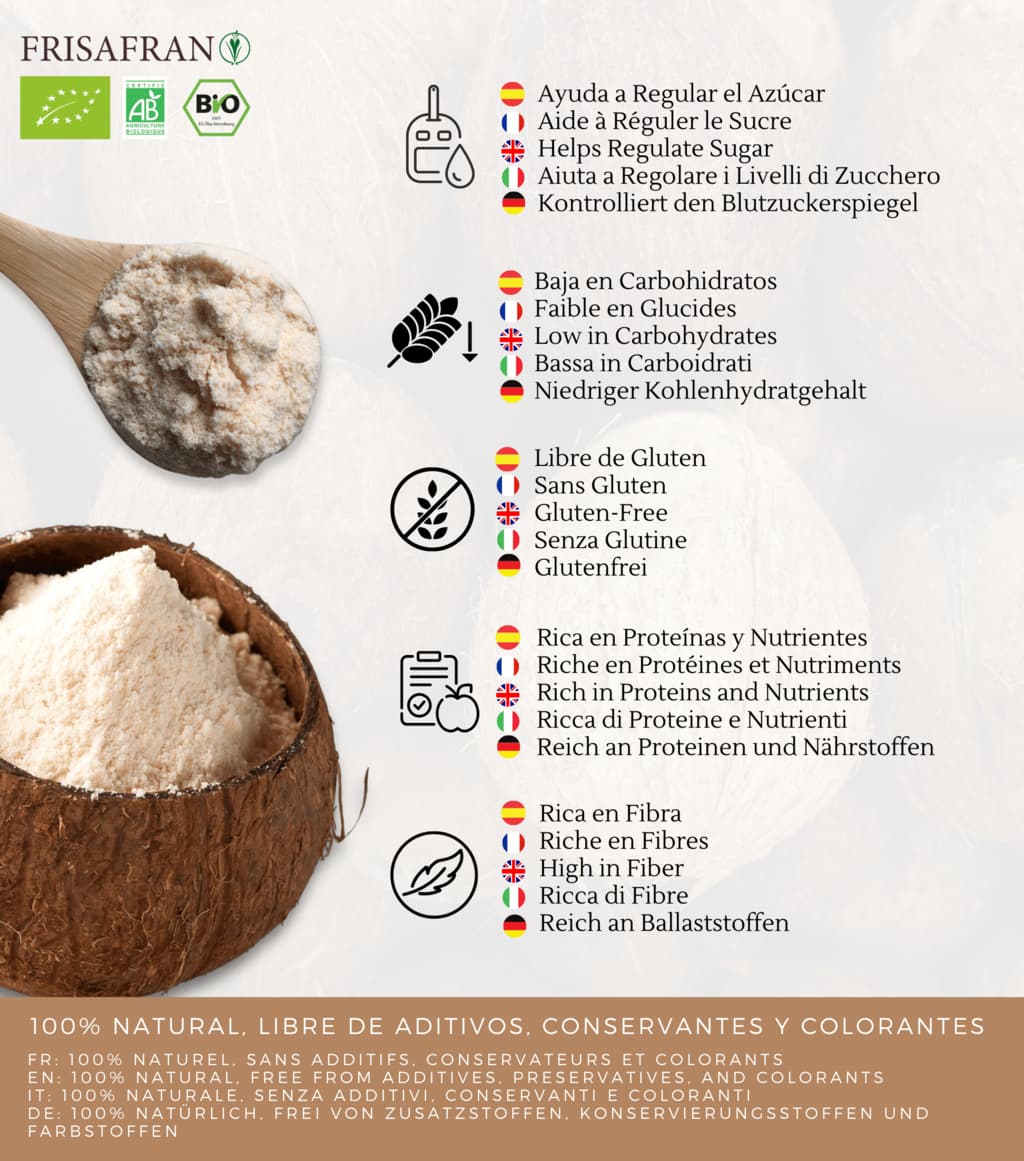 Harina De Coco En Polvo Ecológica | Calidad | Frisafran 1 Kg_1
