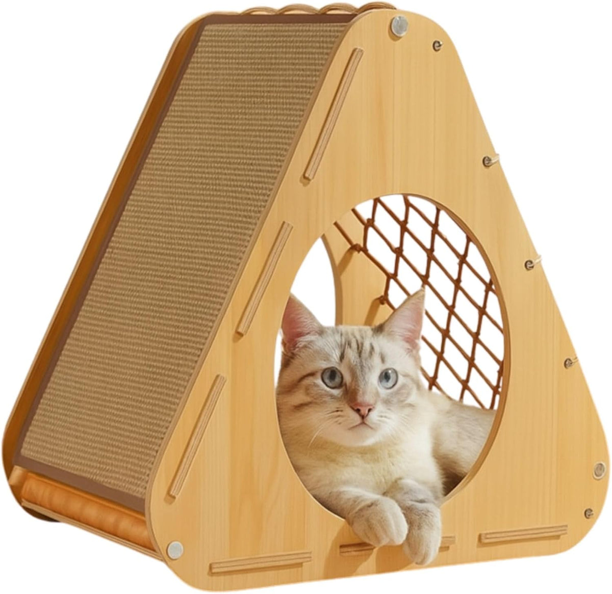 Casa Para Gatos Aurea Con Rascador De Sisal Y Refugio De Descanso Althea Living 66x52x55cm_1