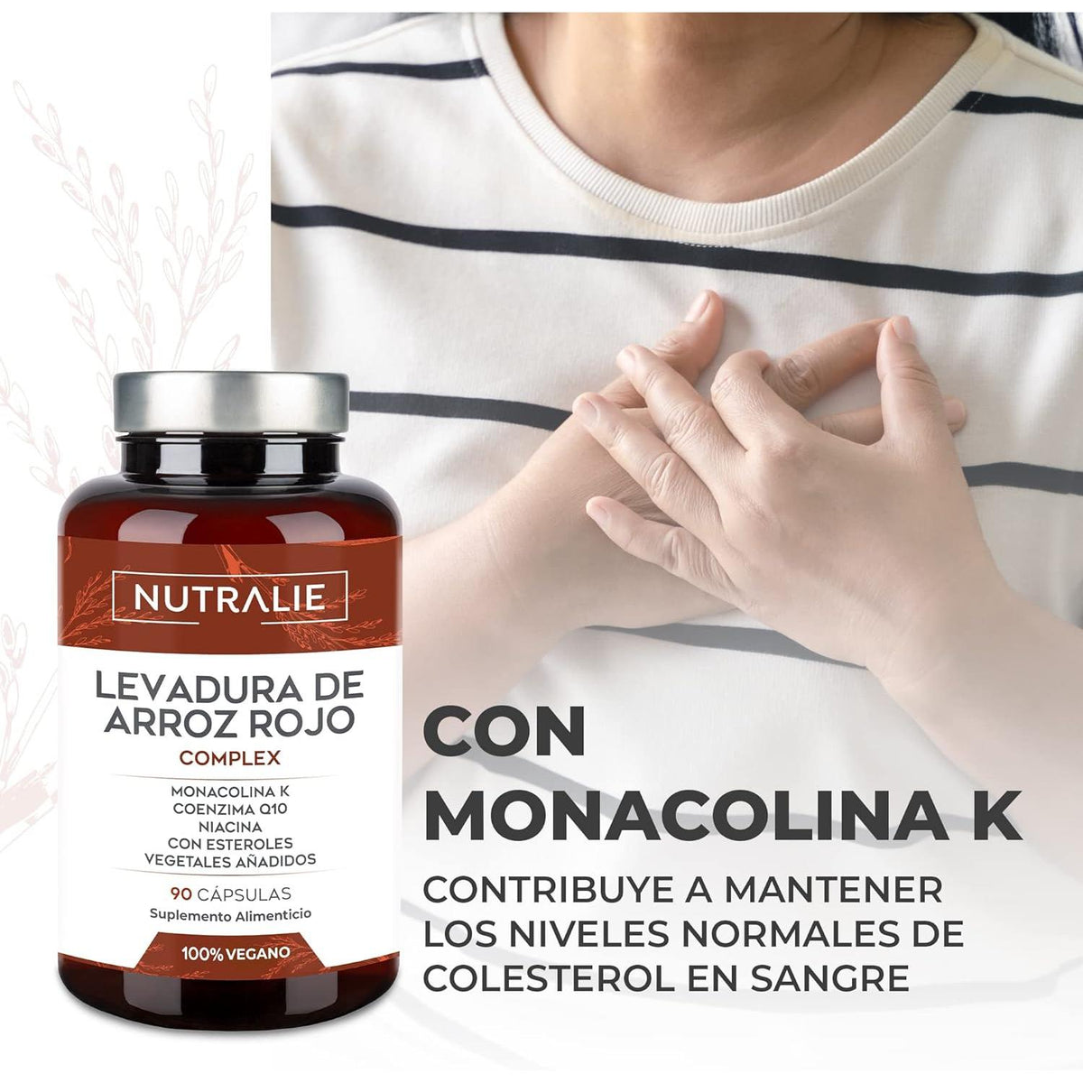 Nutralie Levadura de Arroz Rojo con 2,9mg Monacolina y Q10 90 Cápsulas