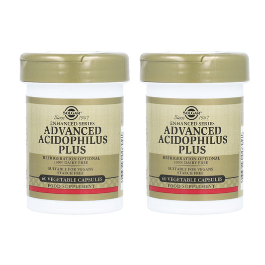 Pack 2x Acidophilus plus avanzado Solgar 60 cápsulas vegetales