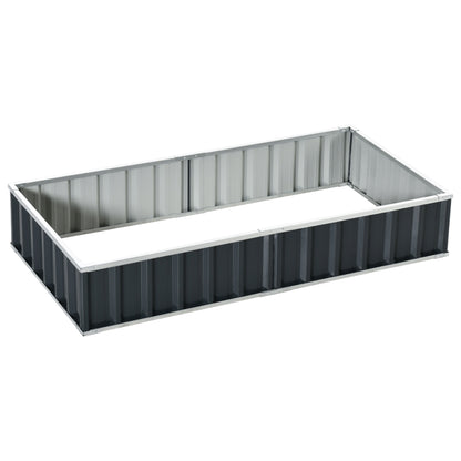 Arriate De Jardín Outsunny Acero Gris 174x90x30 Cm_0