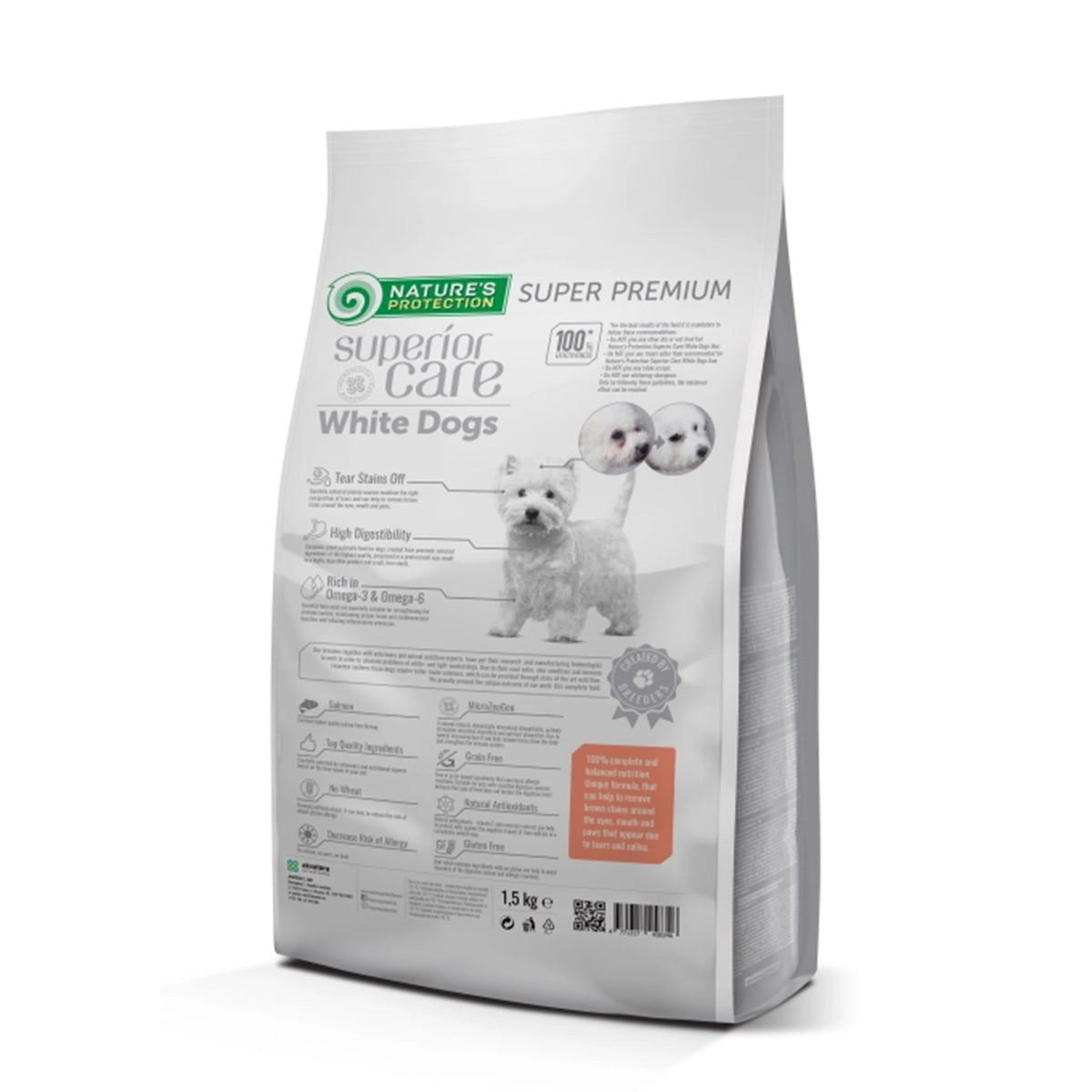 Nature's Protection White Dog Pienso grain free Salmón adulto razas pequeñas 10 Kg