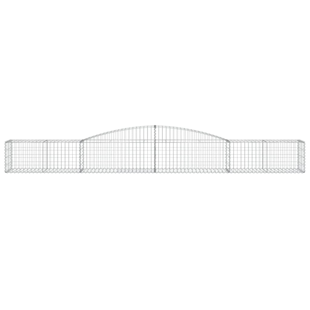 Cestas De Gaviones 6 Uds Forma De Arco Hierro 400x50x40/60 Cm_3