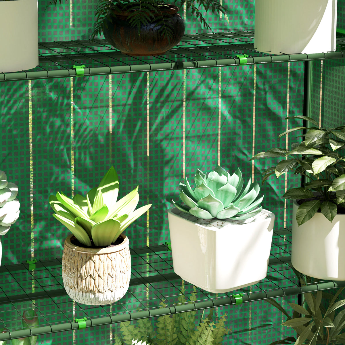 Invernadero De Jardín Outsunny Pe, Acero Verde 105x45x160 Cm 84h-221v00gn_4