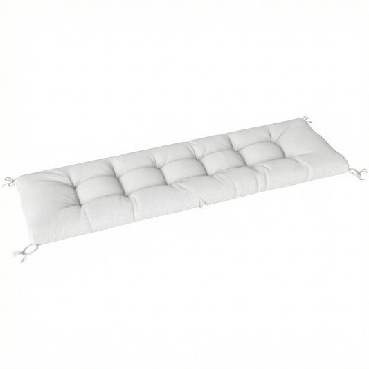 Cojín Para Banco Outsunny Poliéster, Algodón Pp Crema 198x65x13 Cm_0