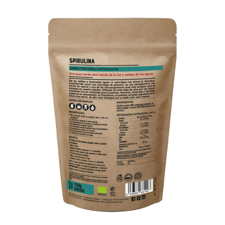 Spirulina Bio En Polvo 150g - Orgánica Superfoods_1