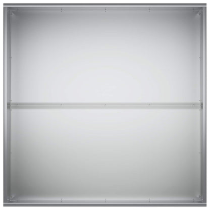 Macetero De Jardín Plateado 100 X 100 X 40 Cm Acero Galvanizado_3