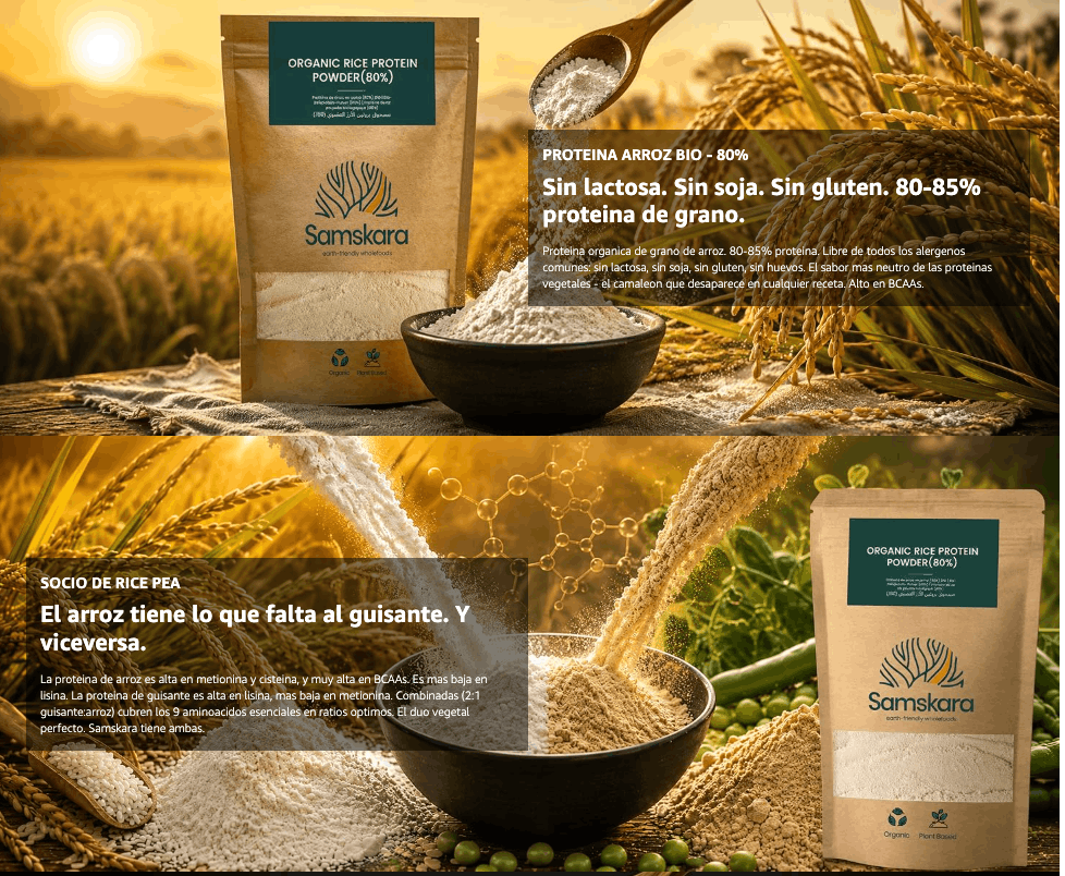 Proteína De Arroz Fermentado Ecológica - 4kg (1kg Envase Retail + 3kg Bolsa Granel De Recarga) | Proteína Vegana_3
