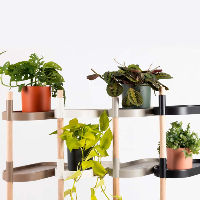 Soporte Modular Citysens De 6 Bandejas – Blanco, Polipropileno 100% Reciclado Y Madera Ecológica Pefc_4