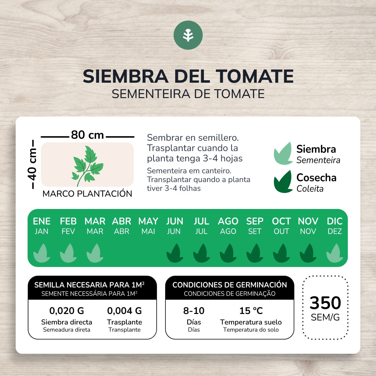 Semillas de Tomate tres cantos gigante rosa ecológicas Planeta Huerto