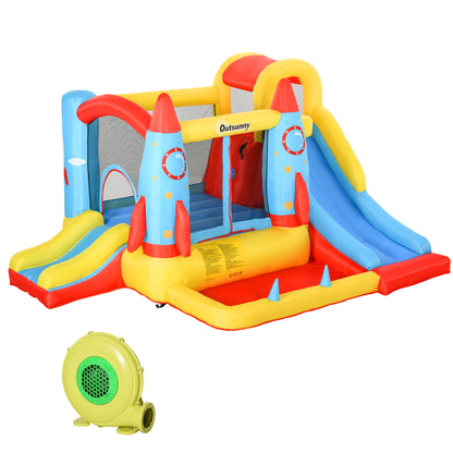 Castillo Inflable Outsunny Tejido Oxford Y Poliéster Multicolor 330x265x185 Cm_0