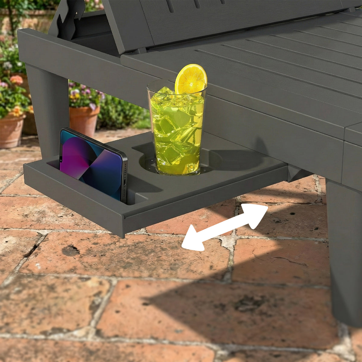 Conjunto De Tumbonas Outsunny Pp Gris 192x57x28.5 Cm_4