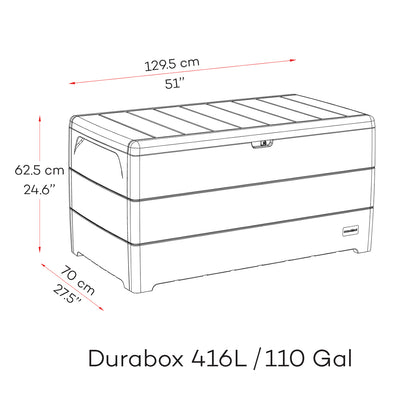 Duramax - Arcón Baúl - 416 L - Pvc - Color Marrón_2