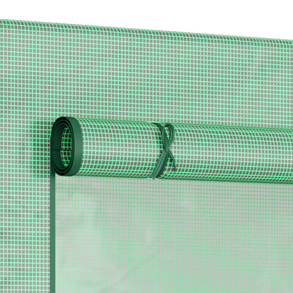 Invernadero Outsunny Acero, Pe Verde 200x76x168 Cm_3
