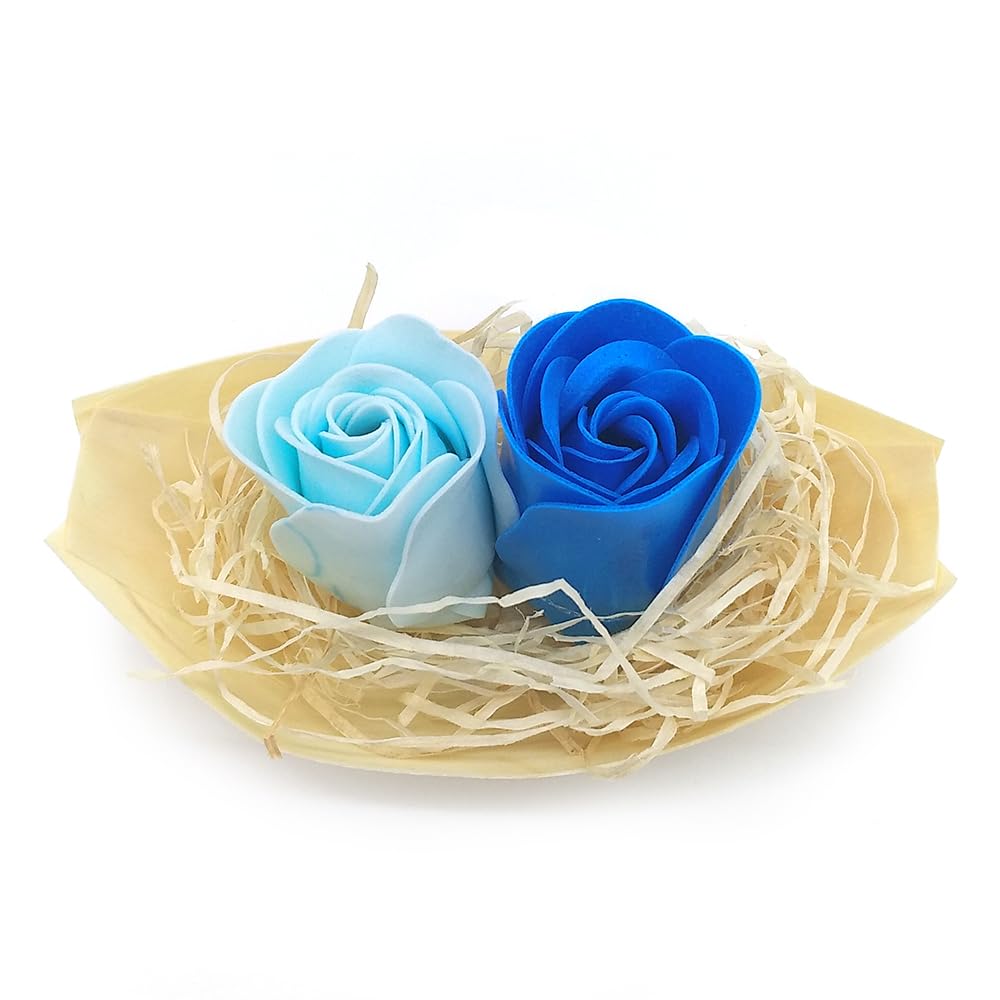 10 Barcas Con Flores Para Regalo Invitados (azul) - Rosas De Jabón Para Baño Aromático. Detalle Original Para Eventos_1